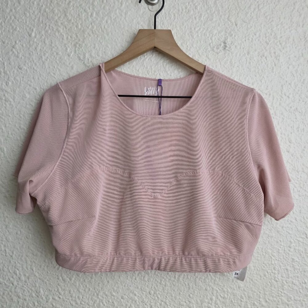 Yitty Mesh Me Smoothing Midi Top in Mauve Women's Plus Size 2X New With Tags